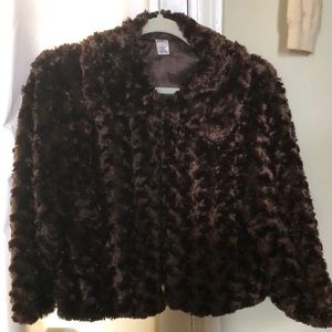Faux fur brown jacket